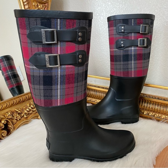 UGG Australia Sabene Plaid Tall Rain Boots - Picture 4 of 16